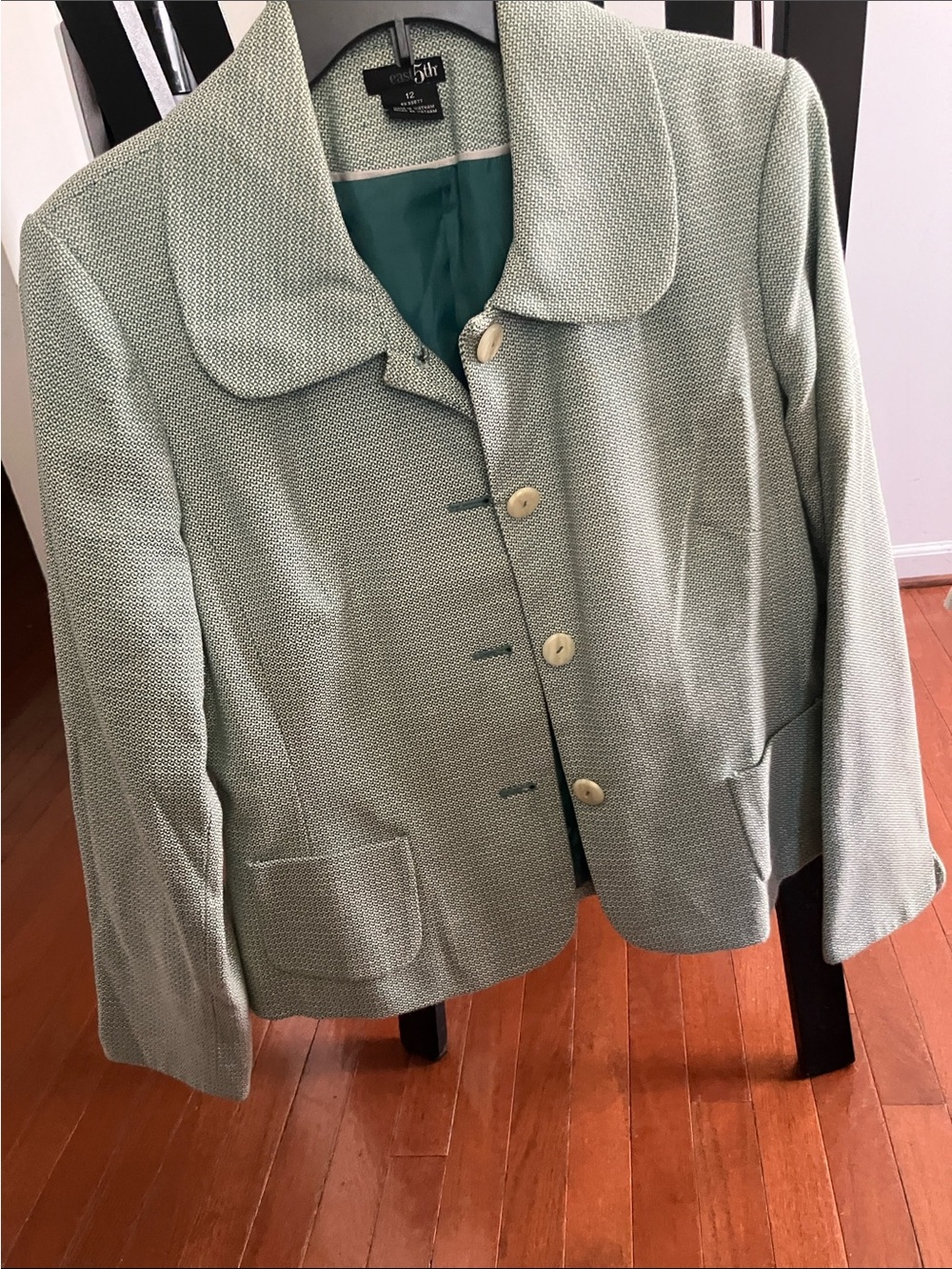 East 5th Mint Green Textured Women's Blazer